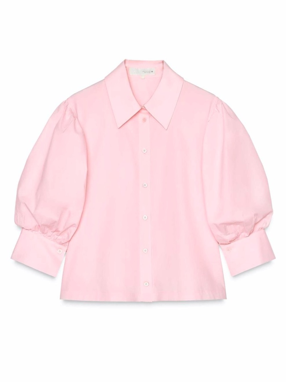 ZARA Women’s collection poplin puff sleeve button down shirt🌸🌸